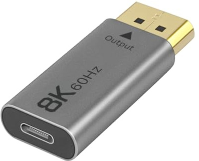 USB C to DisplayPort Adapter, USB Type C 3.1 Input to DP Ouput Converter | 8K@60HZ USBC Thunderbolt 4/3 Adapter for New MacBook Pro,Mac Air,Chromebook Pixel(1pcs)