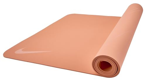 Nike Yoga Mat 4mm Reversible Yogamatte Fitnessmatte Workout Matte rutschfest, Apricot Agate/Washed Coral, 180 x 65cm