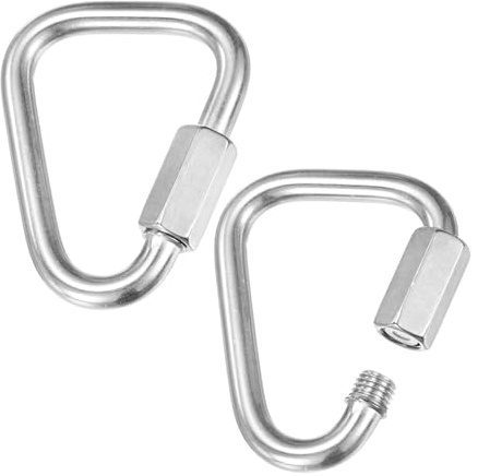 M METERXITY Quick Chain Link Connector, Stainless Steel Triangle Locking Repair Chain Links for Swing/Camping/Hiking/Backpack