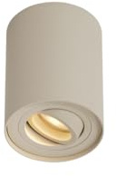 Qazqa Verstellbarer Deckenstrahler, Deckenspot - Rondoo - Beige, max. 10W, Geeignet für LED, 10cm, Rund, Ideal als Küche lampe und Wohnzimmerlampe