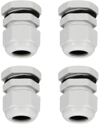 MACHSWON M20-Kabelverschraubung, langlebiger Gewindeverbinder mit Kontermutter für Kabeldraht mit 6–12 mm Durchmesser, Weiß, 10 Stück