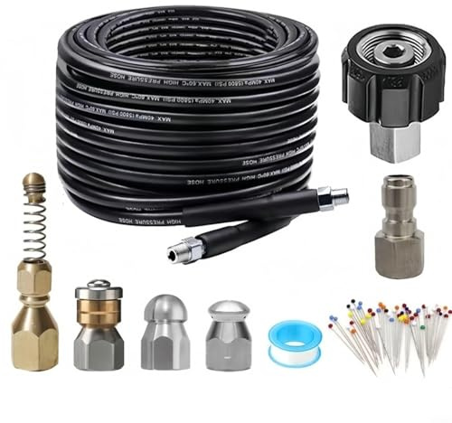 Violiica Manguera de limpieza de drenaje profesional para Karcher para la serie K 10M limpiador de tuberías flexible lavadora a presión herramienta de desatasco de alcantarillado