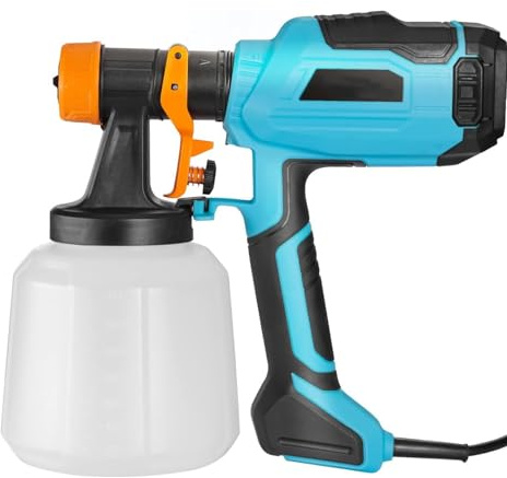 Pistola per verniciatura, Pistola a spruzzo elettrica for vernice con ugello grande, spruzzatore portatile for uso domestico for alcol, vernice, disinfettante, Verniciatura liscia