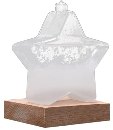 Storm Glass Weather Forecaster Small Star Shaped Storm Glass Barometer Weather Predictor Stations For Home And Offices Decor 9.5 x 9.5 cm