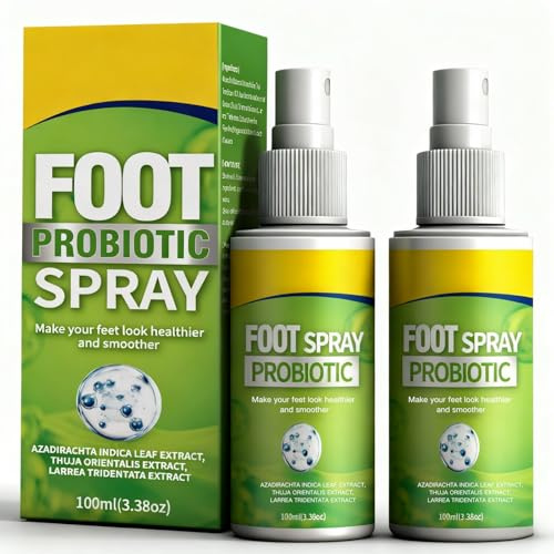 2PCS Athletes Foot Spray, Athletes Foot TRE/atment, Fast-Acting Spray for Foot, Shoes & Socks, Foo t Deodorant for Smelly Feet, Natural Odour Sp ray, Soothes Itch, Cracks, Moisturise,100ml
