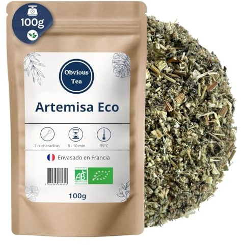 Hojas y Tallos de Artemisa Orgánicos en Hoja Suelta – Té Herbal y Digestivo – Artemisia Vulgaris L. – Agricultura ecológica – Envasado en Francia – Bolsa de 100 g (50 tazas)