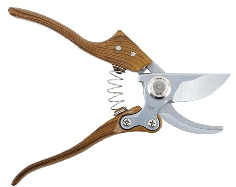 Garvee Professional Pruning Shears for Gardening with High-Carbon 75Cr1 Blades | Wood-Grain Aluminum Handle Garden Shears | 8x20cm Heavy Duty Gardening Tools for Florists & Gardeners