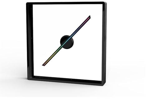 Proiettore olografico 3D da 45 cm con ventola, macchina integrata, lettore di lampade olografiche a LED segnale Wi-Fi,Illuminazione ad alta definizione