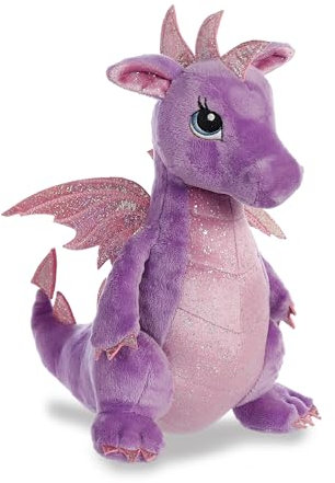 Aurora® Enchanting Sparkle Tales™ Larkspur Dragon™ Stuffed Animal - Magical Adventures - Endless Play - Purple 12.5 Inches