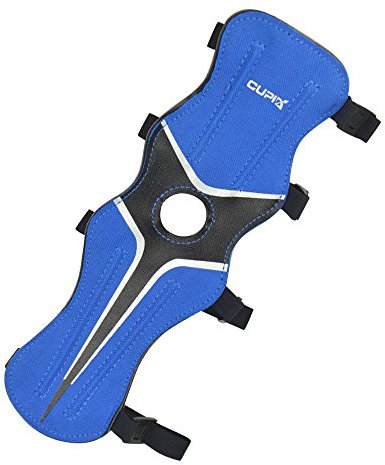 SHARROW Bogenschießen Armschutz Lang Armschoner mit 4 Verstellbaren Trägern Armstulpe Bogensport Zubehör (Blau)