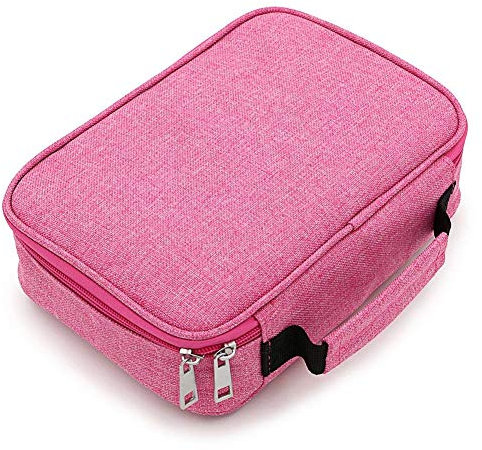 DUBENS Große Kapazität 72 Slots Bleistift-Beutel, Buntstifte Bleistifte Box, Federmäppchen, Farbstifte Box, mäppchen, Federmappe, Pencil case, Schlampermäppchen, Schuletui, Stifte Etui (Rose Rot)