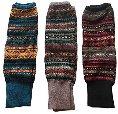 Lucky staryuan Women Wool Knit Leg Warmers Boot Warmer Thick Warm Leg Warmer for Winter(Style 3)