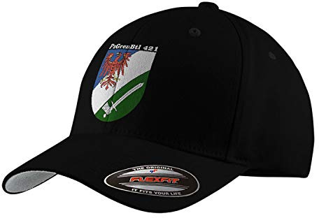Copytec Flexfit PzGrenBtl 421 Panzergrenadierbataillon 421 Deutschland Heer #33098, Farbe:Schwarz, Flexfit Kappe:L/XL