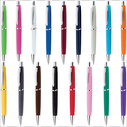 STAMPATEK Penne Personalizzate Personalizzabili Modello COROL con Stampa con il tuo Logo Nome o Slogan Gadget Promozionali 100 Pezzi con Stampa a Colori