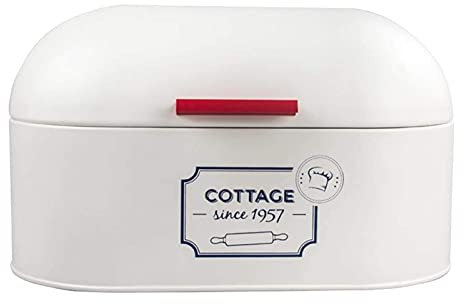 Inzopo Boîte à pain en métal - Boîte de rangement pour pain - Boîte à pain de ferme pour comptoir de cuisine - Boîte à pain vintage avec couvercle