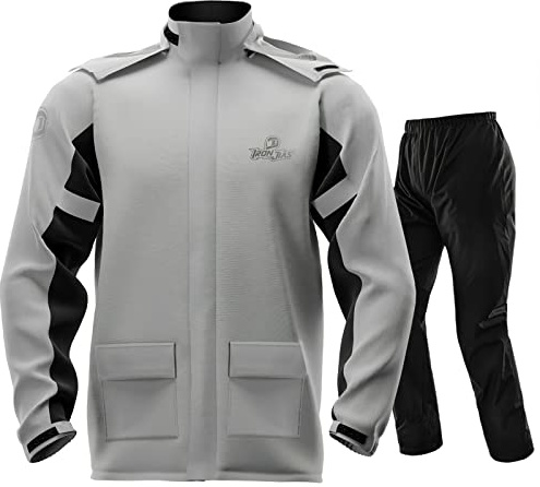 IRON JIA'S tuta impermeabile da moto da uomo, giacca impermeabile da moto da uomo, utilizzando il tessuto di protezione ambientale GRS, leggero impermeabile antivento traspirante, moto, ciclismo