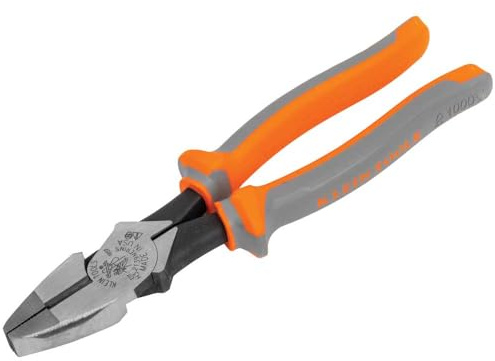 Klein Tools 2139NERINS 1000V Insulated Side Cutter Pliers, Made in USA, High Leverage Design, Induction Hardened Knives, 9-Inch