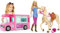 Barbie GHL93 - 3-in-1 Super Abenteuer-Camper + Barbie FXH13 - Pferd mit Mähne und Puppe mit beweglichen Knien, Puppen Spielzeug und Puppenzubehör, ab 3 Jahren