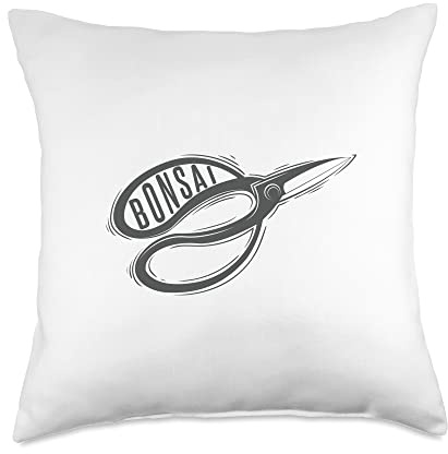 Bonsai Scissors Garden Art Japan Throw Pillow