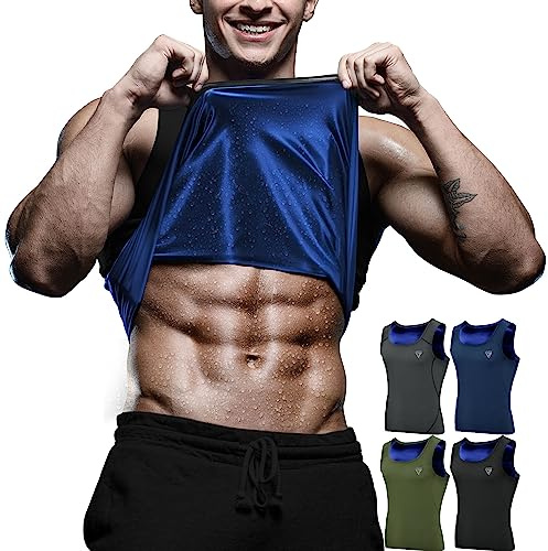 RDX Herren Sauna Shirt Sauna Weste Schwitzanzug Herren Body Shaper Workout Hot Tank Top Bauch Abnehmen Shapewear