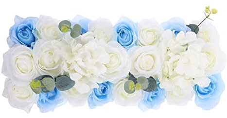 TOPBATHY Künstliche Rosenblumen Für Hochzeitsdekoration Simulation Blütenwand Panel Romantisches Design Für Feierlichkeiten Einfach Aufzuhängen Für Partys Zeremonien Jubiläen