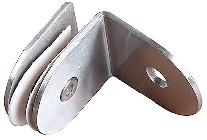 BESTonZON Shower Fixing Clip Stainless Steel Glass Clamp Bracket Bracket Holder for Window and Tempered Glass Door Use in Bathroom Utility for Secure Installation