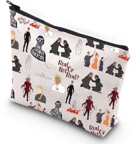 G2TUP Hungery Movie Cosmetic Bag Haymitch Abernathy Fan Gift Hunger Movie Characters Makeup Bag Birds & Snakes Merch (Real Or Not MG)