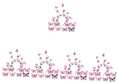 MAGICLULU 5 Sets Schmetterlings-kopfschmuck Kopfbedeckungen Für Frauen Party-stirnband Dekorative Haarspange Haar-accessoires Für Frauen