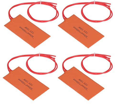 SilHeating Pad, 4er-Set, 15 W DC 12 V Heizkissen, Bietet Konstante Temperatur, Perfekten Ersatz für die Heizmatte