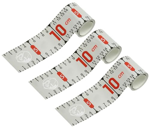 PATIKIL Adhesive Fish Ruler, 3 Pack 51 Inch Fish Measuring Tape Sticker Tape Waterproof for Fishing Boat Kayak Workbench, Beige