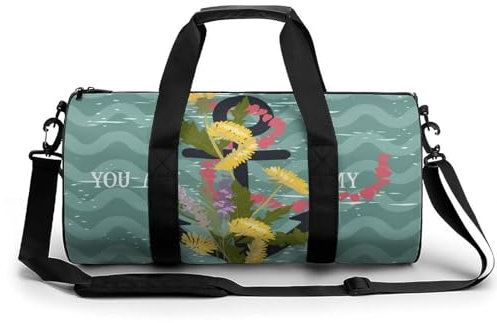 Grünes Segeln Sport Duffel Bag Sporttasche Reisetasche Handgepäck Tasche Schwimmtasche Weekender Bag 45x23x23cm