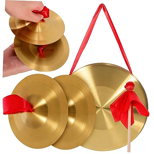 ifundom Gong y Platillos Gong Chino Instrumentos De Percusión Para Piscina y Mano
