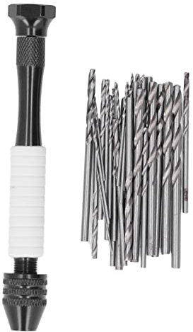 Culnflun Hand Drill Bits Set, 49Pcs High Speed Steel ABS Twist Drills Bit, Wood Plastic Manual Modeling Craft, for Electronic Assembly Tooling