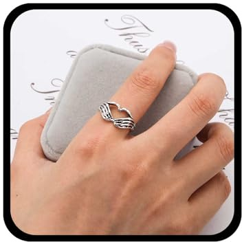 Cybche Bague gothique en argent avec tête de mort squelette main squelette cœur Halloween squelette diable Talons bijoux pour femme