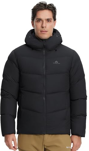 Pioneer Camp Men's Down Jacket 700 Fill Winter Insulated Puffer Jackets Water-repellent Warm Puffy Coat with Hood