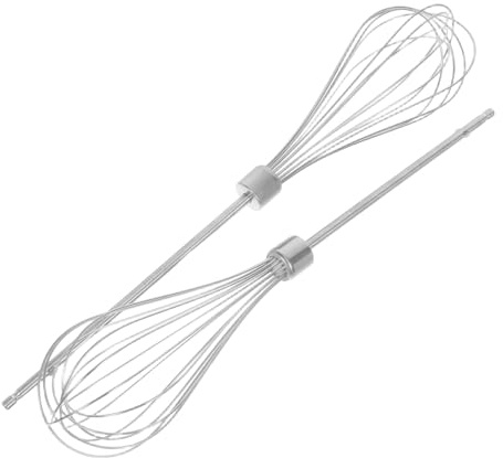 Cabilock Fouet pour Batteur Électrique 12 Fils Épaissi Longueur Prolongée Acier Inoxydable Accessoires de Rechange la Cuisine Domestique et Professionnelle 2 Pièces