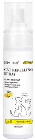 Numbudh Sopa - Spray repelente para gatos, fórmula natural a base de plantas, protección interior y exterior, 100 ml