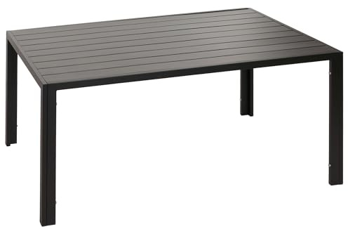 CHEFGASTRO Alu-Esstisch HxBxT 72x140x80cm wetterfest Anthrazit Tisch Bistrotisch Gartentisch Balkontisch