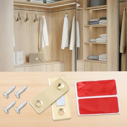 Cierrapuertas magnético para cómodas mantiene la integridad de la puerta con diseño invisible (plateado)