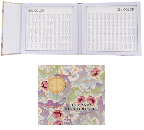 INOOMP Nuancier pour Ongles en Papier, Livre de 120 Emplacements pour Vernis à Ongles et Gel, Pratique pour Manucure et Pédicure