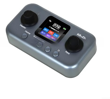 Elektrisk gitarr effektpedal med 7 effekter, EQ och brusreducering, kompakt ABS-design för musiker, grå