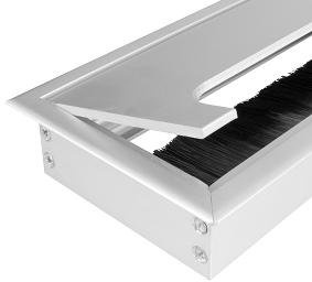 Kabeldurchführung Kabeldurchlass Arbeitsplatte Schreibtisch Tisch Büro Durchlass Aluminium (600mm)