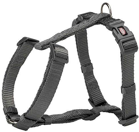 TRIXIE Premium H-Geschirr, XXS–XS: 20–32 cm/10 mm, Grafit