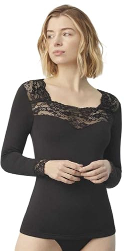 YSABEL MORA Camiseta Termica Donna Manica Lunga Encaje Abbigliamento Invernale Sportivo Protezione Freddo Estremo Comfort Elegante Interno Termico per Neve e attività Outdoor