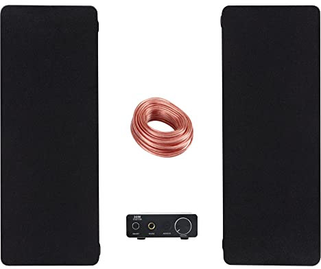 McGrey CS-440 BK/MAMP-215 HiFi Set - Système HiFi Compact avec Amplificateur Stéréo et Enceintes Satellites - Mini Chaîne Stéréo pour Diverses Applications - Noir