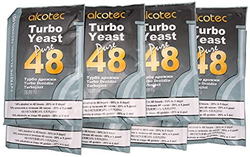 8 x AlcoTec Turbohefe Pure 48h 20% Alkohol