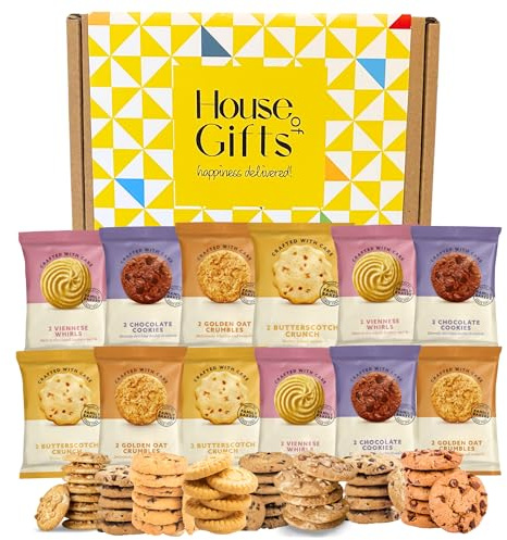 Biscuits Lovers Hamper Gift Set with Border Biscuits 12 Packs of Two (24 single biscuits) Individually wrapped Delicious Luxury Snacks Hamper | Afternoon Tea Addition