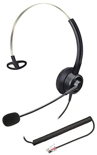 Callez Phone Headsets RJ9 with Noise Cancelling Microphone, Corded Office Telephone Headset Compatible with Polycom VVX201 VVX250 VVX350 VVX311 VVX310 VVX400 VVX410 VVX411 VVX500 Landline Phones