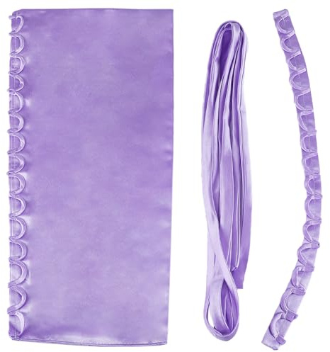 GORGECRAFT 3PCS Women Wedding Dress Loops Adjustable Zipper Replacement Prom Dress Strap Satin Corset Back Kit Lace Up for Wedding Dress Accessories Bridal Corset Prom Dress Strap, Lilac
