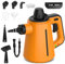 HomHou Handheld Steam Cleaner, Multipurpose Steam Cleaner with 380 Ml Capacity And 10 Accessories, High Temperature Portable Steam Cleaner for Carpet, Toilet, Floor, Oven, Bathroom And Windows(Orange)